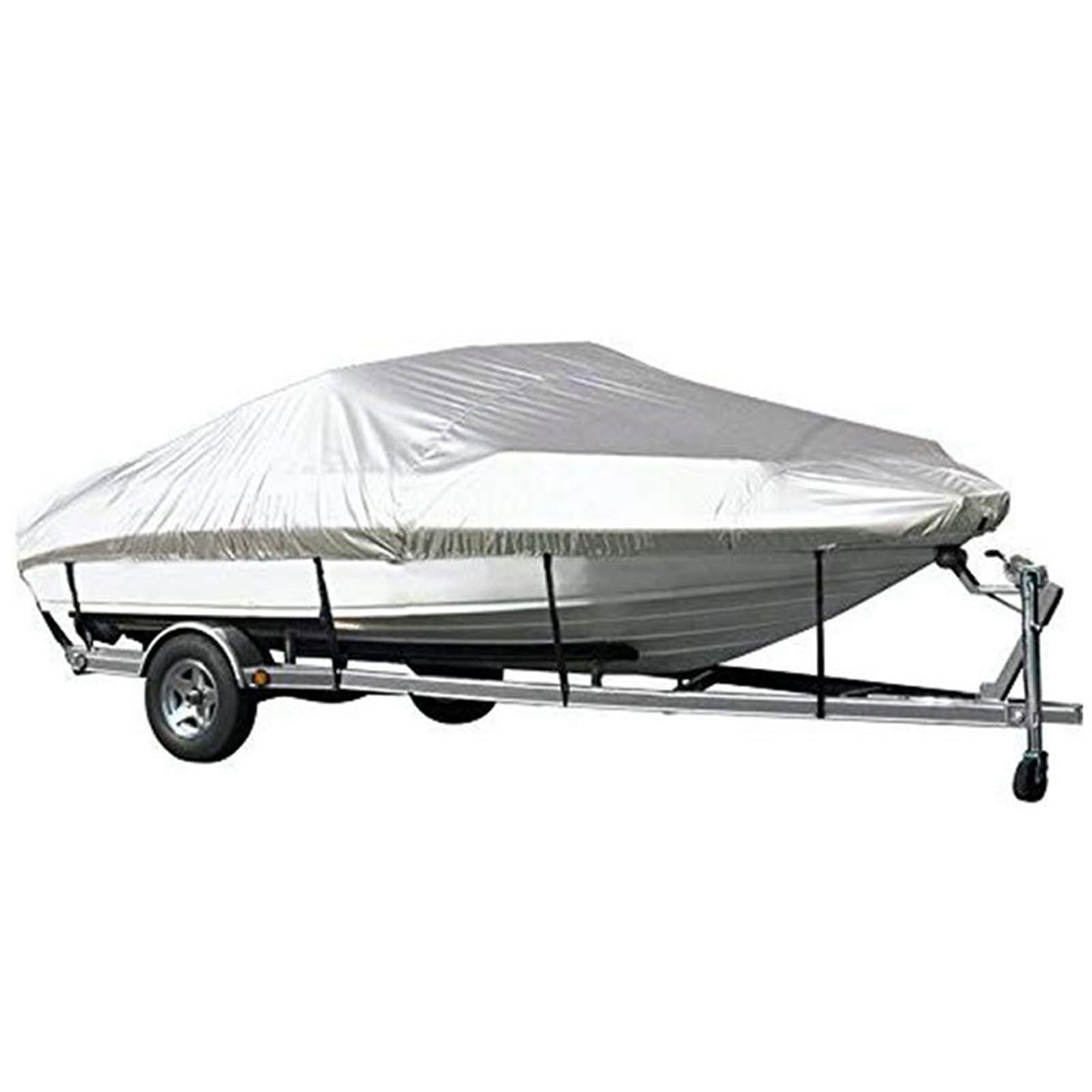 Bootsabdeckung, Outdoor V Form Yacht Staubabdeckung Wassersicher Oxford Stoffschutzabdeckung für 11 Bis 22 Fuß, V Hull, Tri Hull Fischerboot Runabout Bassboot (530x290) von Ejoyous