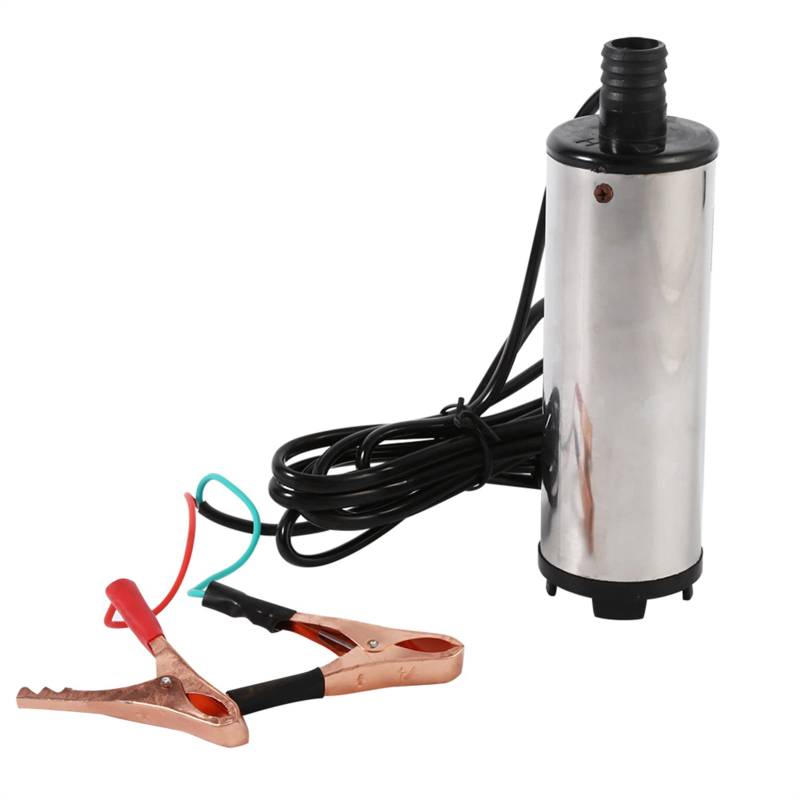 DC 12V Ölpumpe Wasser Pumpe, Edelstahl Transfer Pumpe Wasserpumpe Tauchpumpe für Auto Öl Heizöl Wasser Kraftstofftransfer Pumpe, für Auto KFZ Caravan Marine Boot von Ejoyous