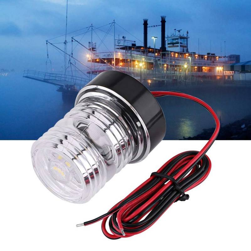 Ejoyous Marine Anker Licht 360° Navigation Lichter, LED Boot Lichter 12 V Navigation Stern Licht, IP65 wasserdicht Boot Yacht 250 lm LED Licht Universal für Boote weniger als 12 m von Ejoyous