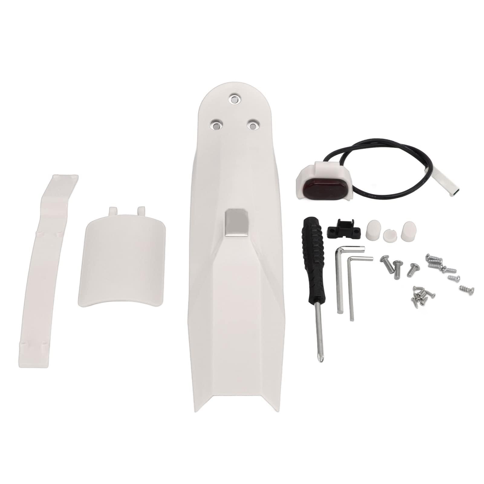 Ejoyous Kotflügel Hinten, Elektroroller Verdicken Kotflügel Hinten Spritzschutz Scooter Reifen Kotflügel Hinten Rücklicht Kit mit Nummernschildhalter für M365/1S/PRO, von Ejoyous