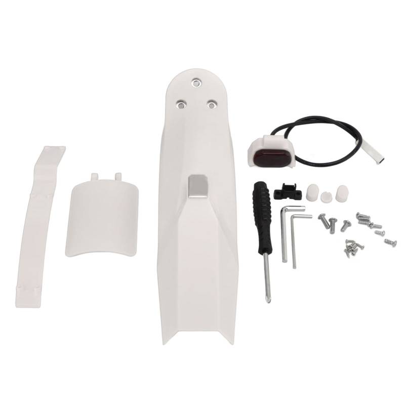 Ejoyous Kotflügel Hinten, Elektroroller Verdicken Kotflügel Hinten Spritzschutz Scooter Reifen Kotflügel Hinten Rücklicht Kit mit Nummernschildhalter für M365/1S/PRO, von Ejoyous