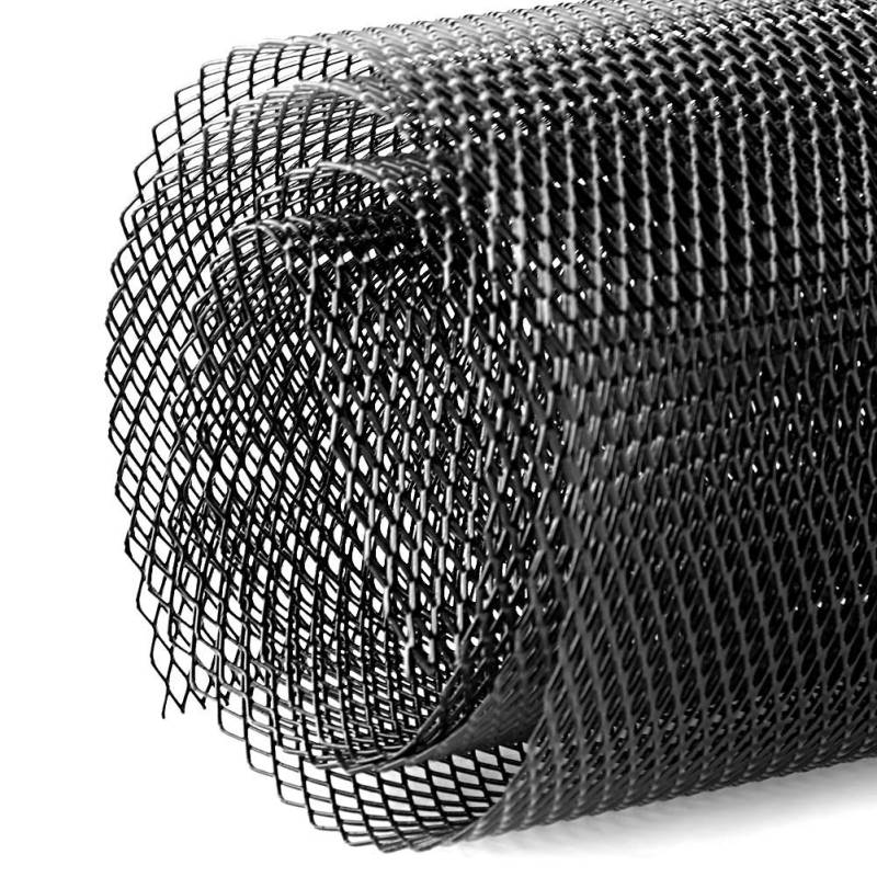 Kühlergrill Mesh 3x6mm, Schwarz Racinggitter Aluminiumlegierung Renngitter Racegitter Streckgitter Universal Auto Lüftungsgitter Unteres Stoßstange Gitter von Ejoyous