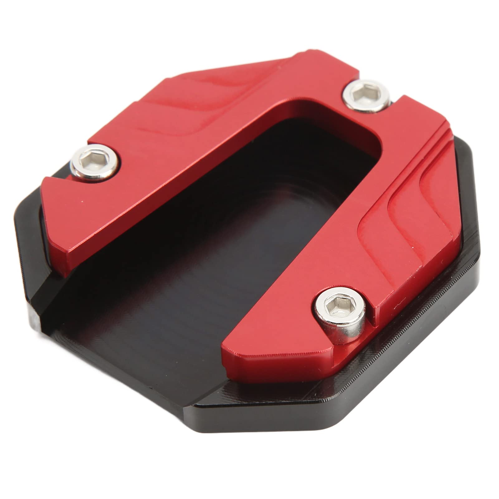 Motorrad Seitenständer Fuß-Verbreiterung Ständer Platte Pad Hohe Festigkeit Kickstand Pad Platte Unterstützung Accessory Motorrad Unterstützung Stützplatte (Rot) von Ejoyous