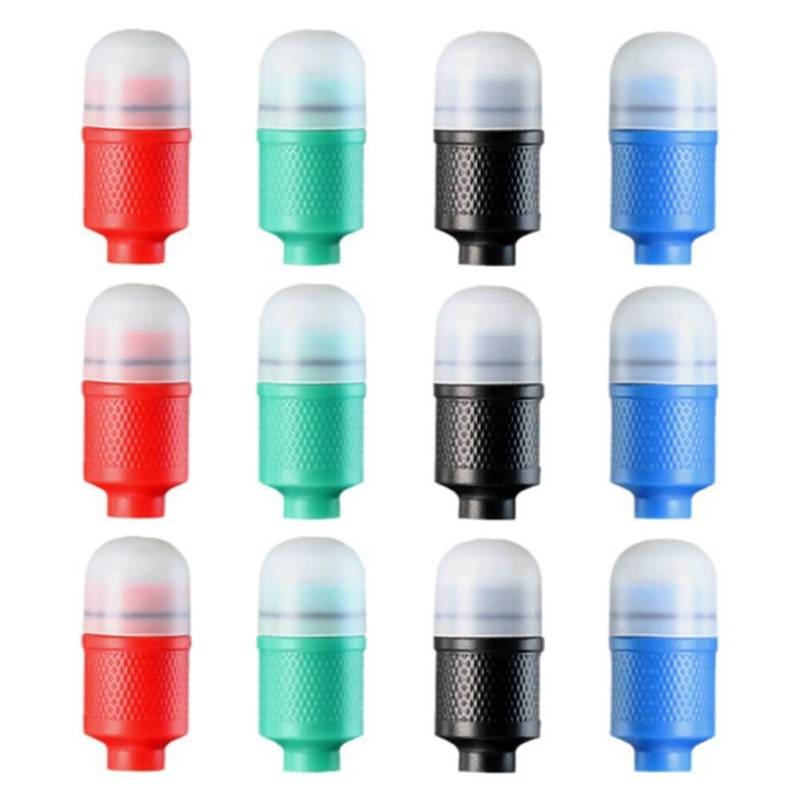 Ekakashop 12 Stück Auto Leuchtende Ventilkappen Universelle Reifenventilkappen Auto Tire Valve Caps Rotierende Radlichter Reifen Ventilabdeckung Zubehör für für Auto SUV Fahrrad Motorrad Typ5 von Ekakashop