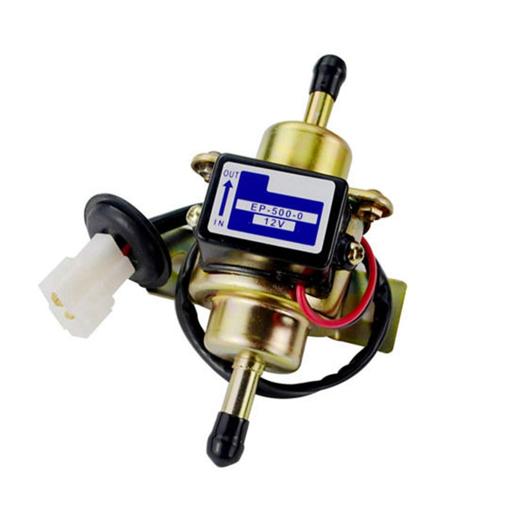 Ekakashop 12V Elektrische Kraftstoffpumpe Niederdruck Heavy Duty Dieselpumpe Benzinpumpe Selbstansaugend Transferpumpe für Vergaser Rasenmäher EP-500-0(3-5PSI) von Ekakashop