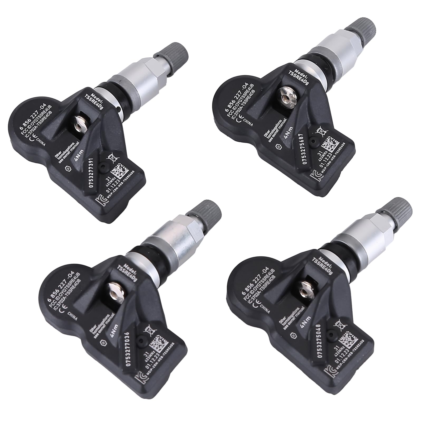 Ekakashop 4x TPMS 6856227 Sensoren Reifendrucksensor Reifendruckkontrollsystem TPMS kompatibel für BMW 5er F10 F11 6er F12 7er von Ekakashop