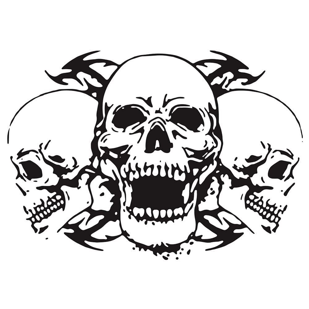 Ekakashop Auto Schädel Autoaufkleber Totenkopf Skelett Skull Aufkleber Motorhaube Sticker Heckscheibe Horror Halloween Mottoparty Dekoratives Zubehör von Ekakashop