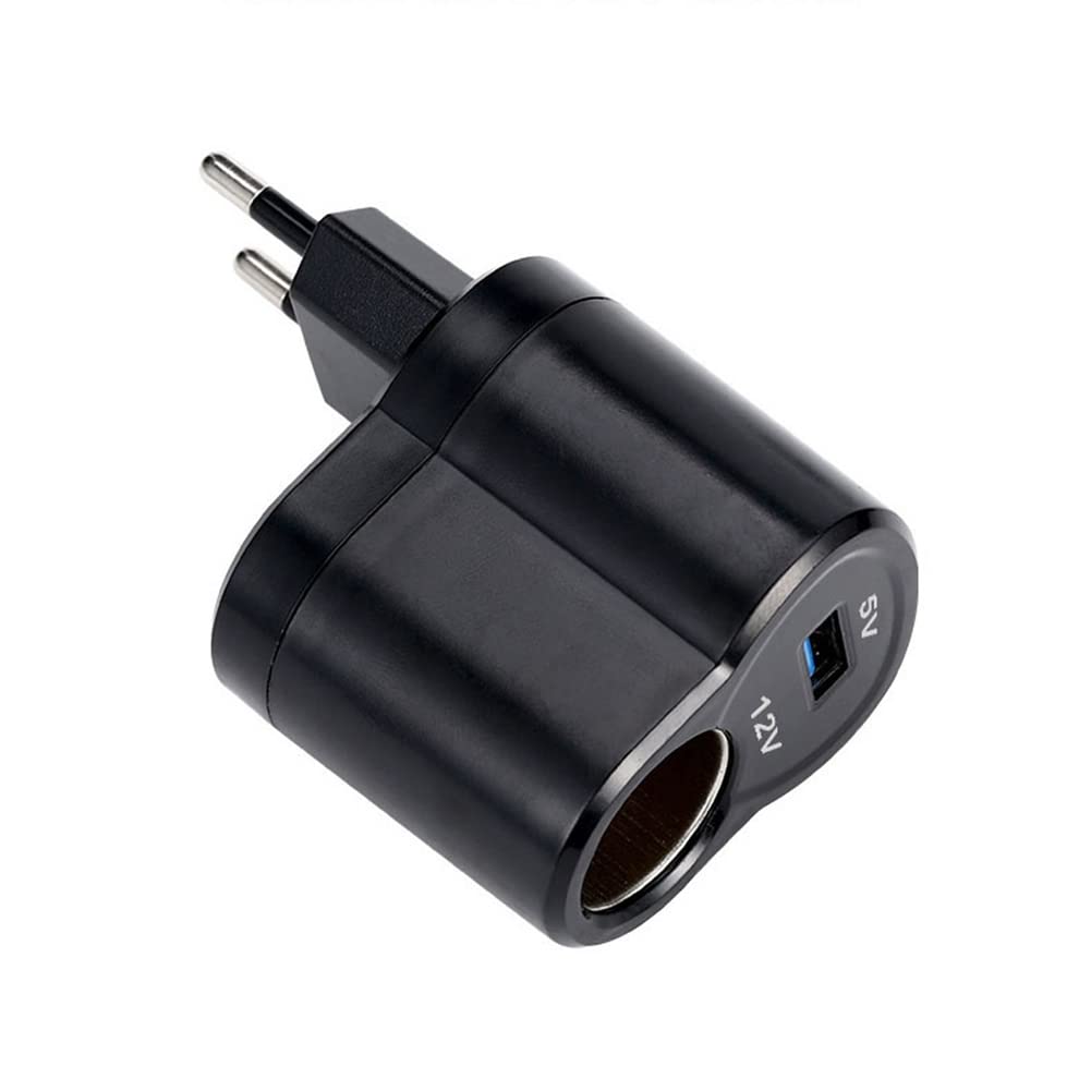 Ekakashop Auto Ladegerät Zigarettenanzünder Zigarettenanzünder-Adapter Steckdose AC auf DC12 V Netzteil-Adapter Wechselrichter für Auto Van LKW elektrischer EU-Stecker von Ekakashop