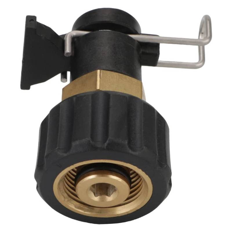 Ekakashop Hochdruckreiniger Adapter M22 Schlauchadapter Schnellverbindung Schnellkupplung Gartenschlauch Adapter Schnellverschluss Hochdruckreiniger Anschluss Gewinde M22 Schwarz Gold Typ A von Ekakashop