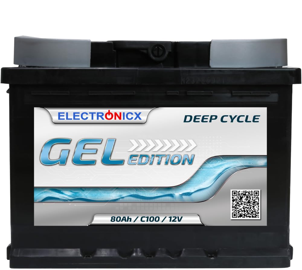 Electronicx Edition Gel Battery 80 ah 12v Motorhome Boat Supply von Electronicx