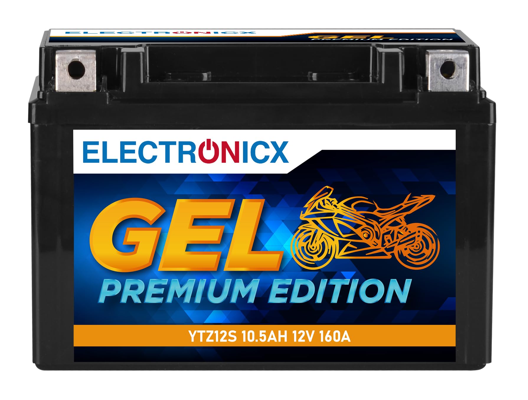 Electronicx GEL Motorradbatterie 12V 11Ah YTZ12-S – Wartungsfrei, Hohe Startleistung 160A, Vibrationsresistent – Perfekt für Tourer, Sportler, Enduro & Chopper von Electronicx