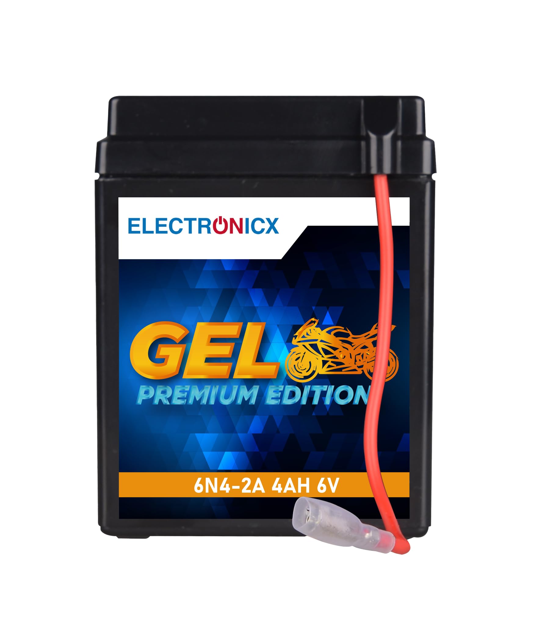 Electronicx Premium 6N4-2A-4 GEL Motorradbatterie 6V 4,5Ah – Wartungsfrei, Hohe Startleistung, Kipp- & auslaufsicher – Ersatz für 00414, 6N4-2A-7 von Electronicx