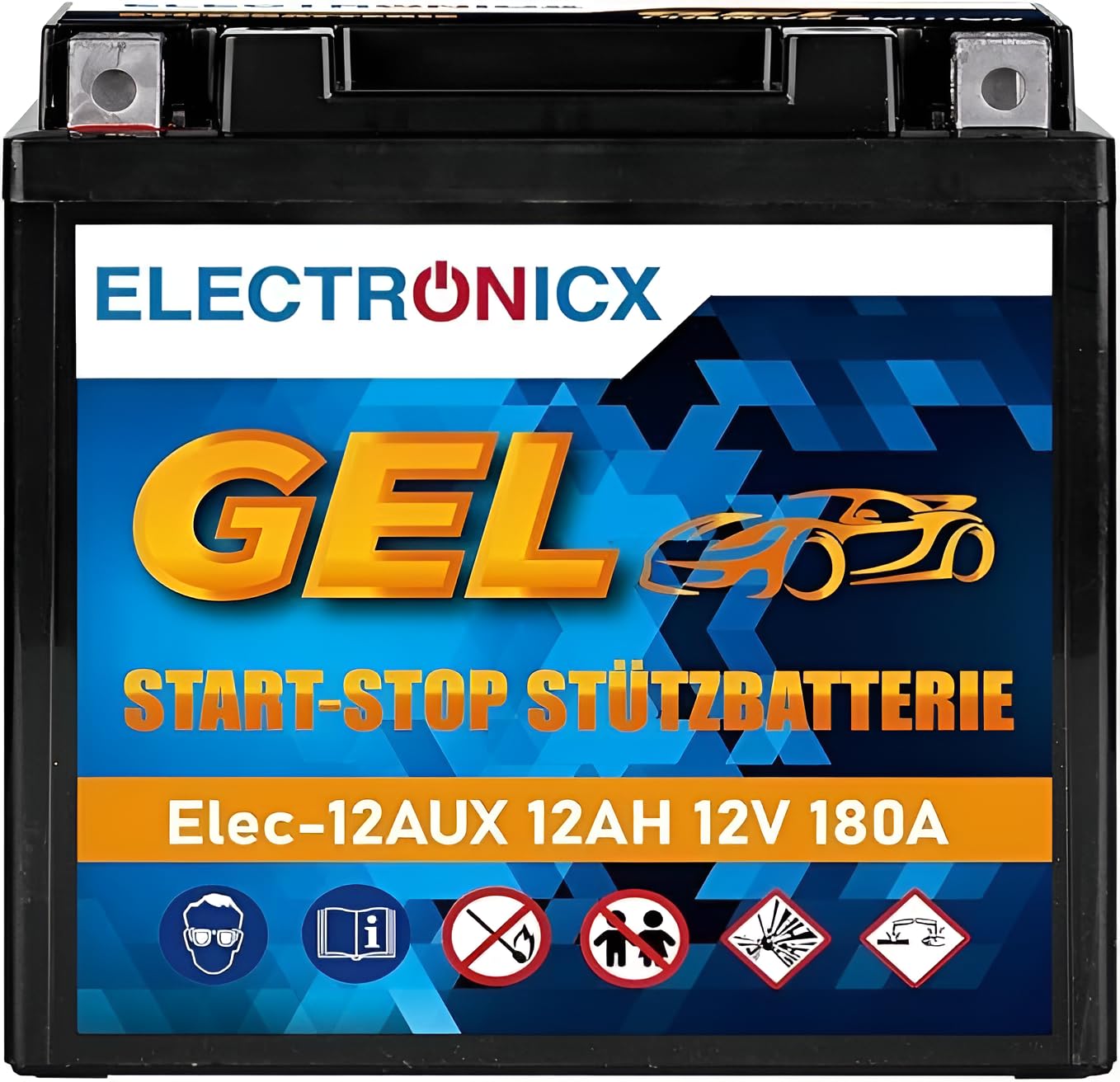 GEL Stützbatterie 12V 12Ah Premium Backup Batterie Mercedes A2115410001 BMW 61217586977 | Ersatz für A000982700 A2115410001 61219394648 | PKW GEL Hilfsbatterie Longlife für Benz BMW Rolls Royce von Electronicx