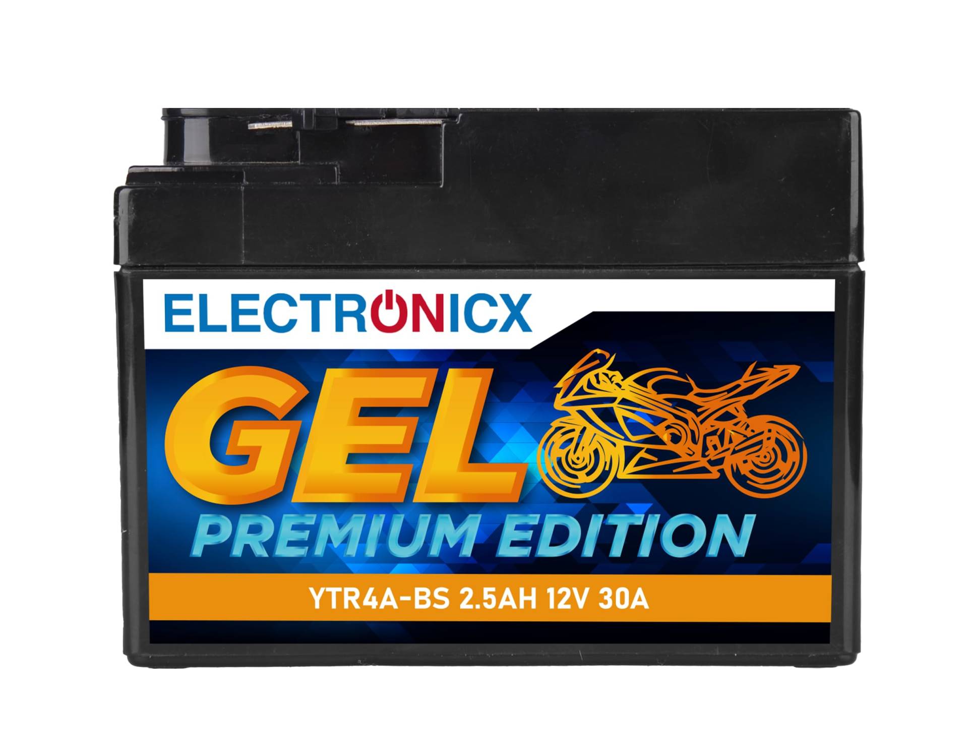 Electronicx YTR4A-BS GEL Roller Batterie 12V 2,5Ah 30A/EN – Wartungsfrei, Auslaufsicher, Hohe Startleistung – Ersetzt ITX4A-BS, YTX4A-BS – Sofort Einsatzbereit von Electronicx