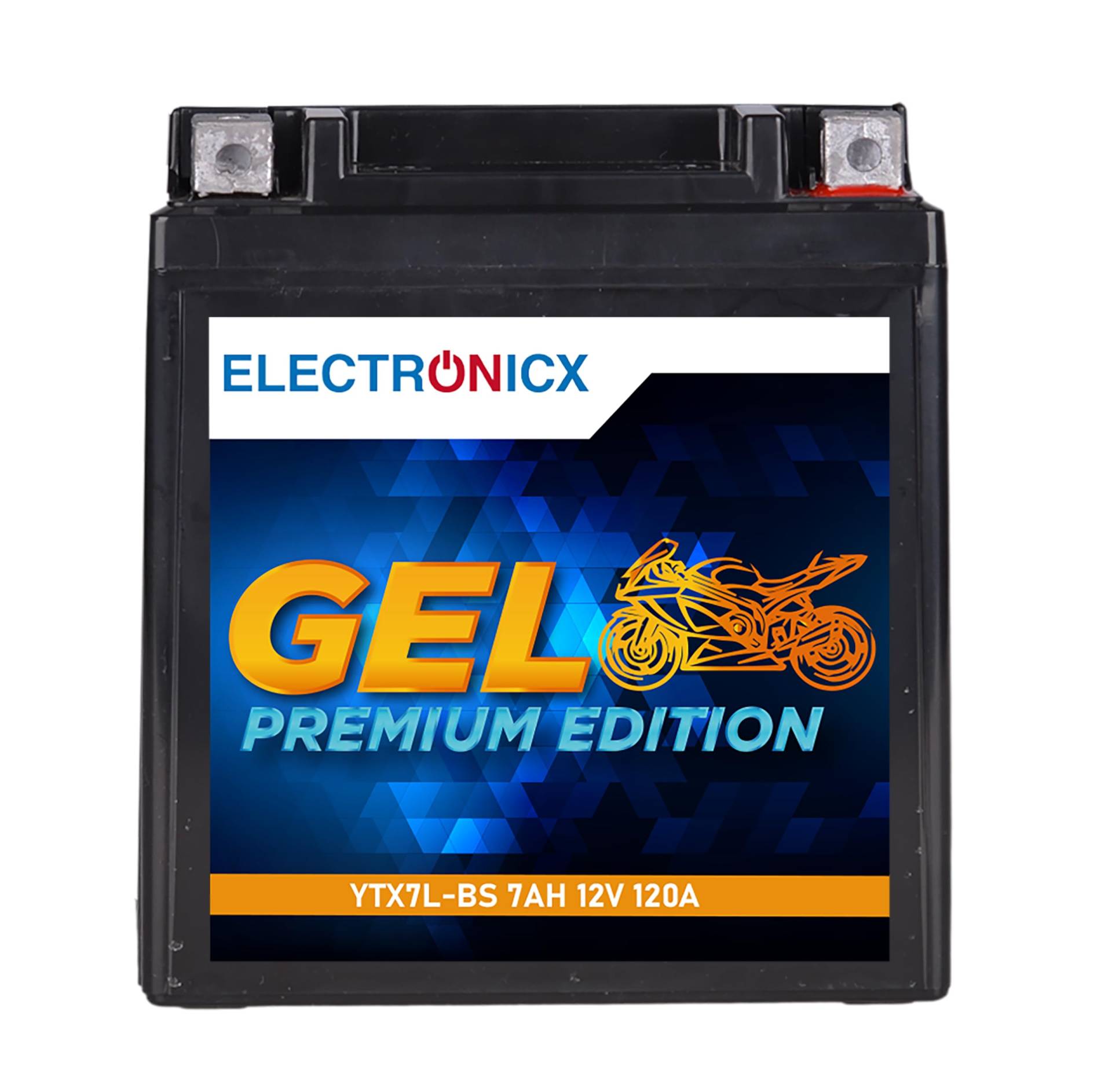 Electronicx YTX7L-BS GEL Motorradbatterie 12V 7Ah 120A– Wartungsfrei, Hohe Startleistung, Langlebig – Perfekt für Roller, Motorräder und Offroad – Erfüllt OE-Standards für CTX7L-BS, YTX7L-BS und mehr von Electronicx