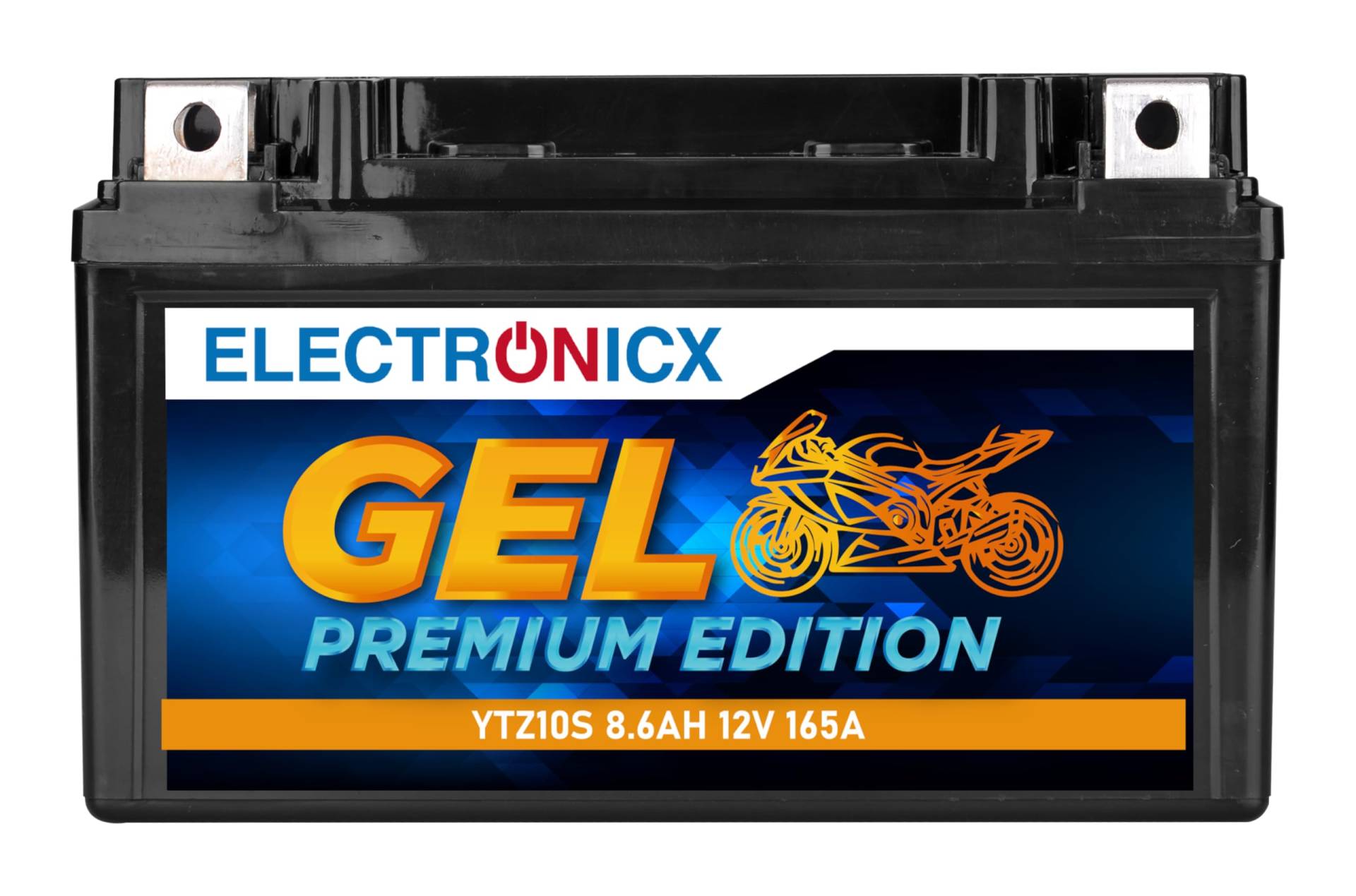 Electronicx YTZ10S GEL Motorradbatterie 12V 9Ah 165A - Wartungsfrei, Hohe Startleistung, Tiefenentladungssicher - Perfekt für Motorrad & Roller - Rüttelfest & Langlebig von Electronicx