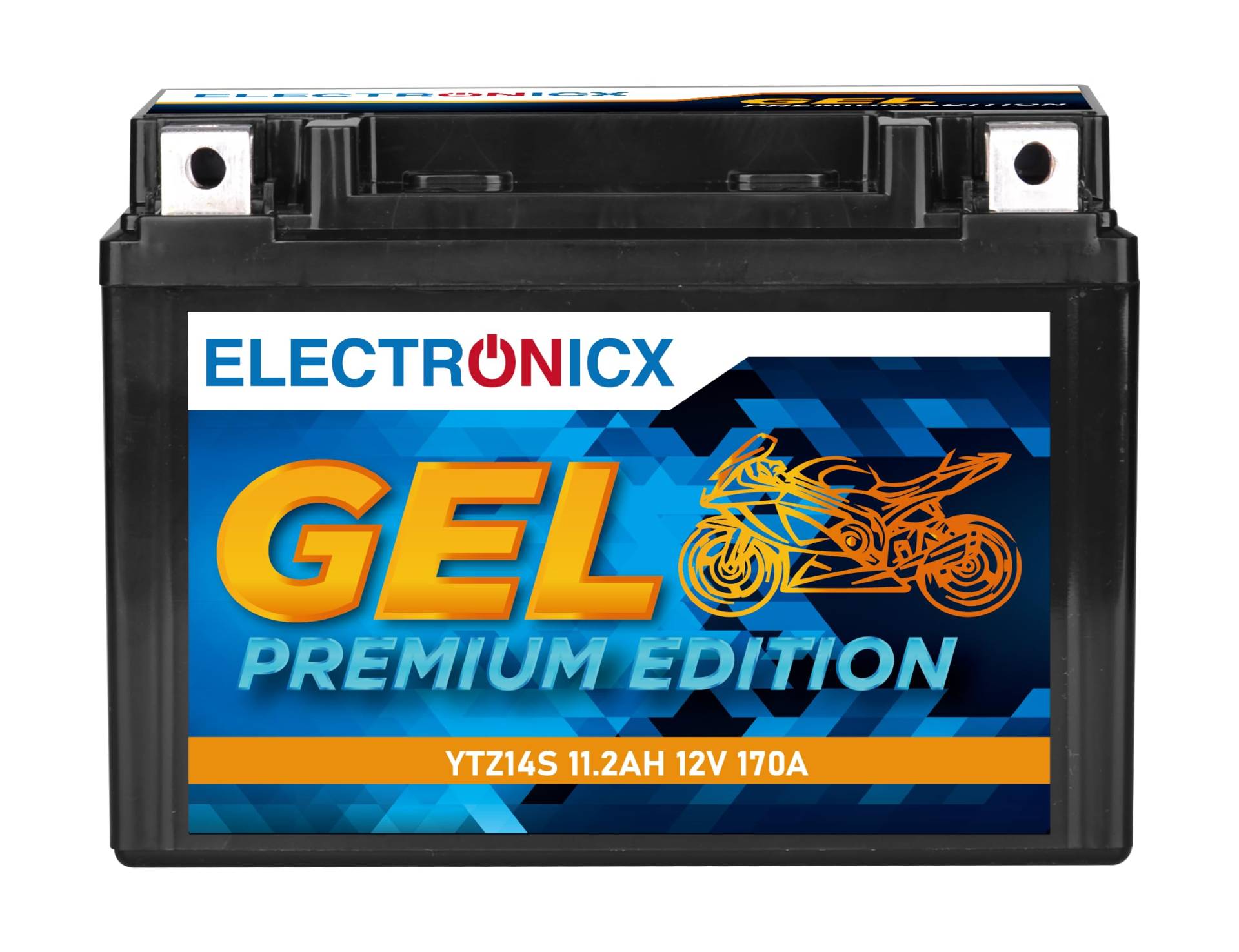 Electronicx YTZ14S GEL Motorradbatterie 12V 12Ah – Wartungsfrei, Hohe Startleistung, Tiefenentladungssicher – Perfekt für Motorrad & Roller – Kompatibel mit YTZ14-S, GTZ14-4, TTZ14S-BS von Electronicx