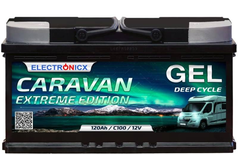 Gel Batterie 12V 120Ah Caravan Extreme Edition Solarbatterien GEL-Technologie 12V Akku Solar, Solarbatterie Bootsbatterie Wohnmobile, Wohnwagen 120 Ah von Electronicx