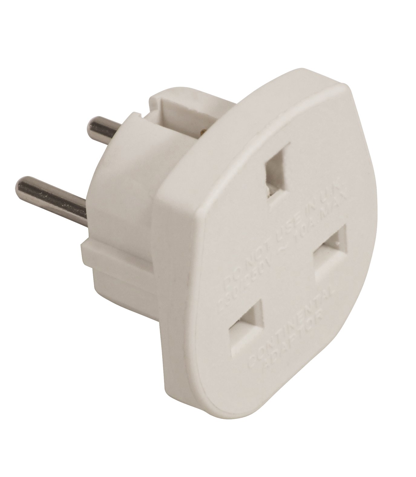 Weiß 10 A Reise-Adapter (UK auf europäische Schuko) von Electrovision