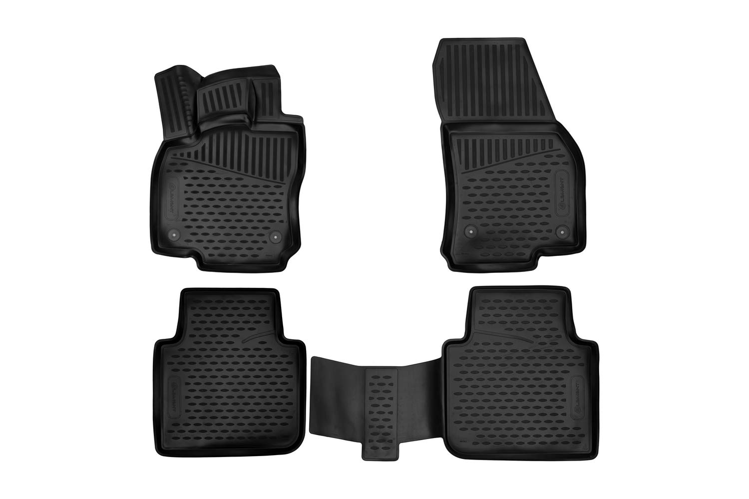 Element 3D Gummimatten Passgenaue Fußmatten für VW Tiguan Allspace 5-Tür der Zweiten Generation 2016– 5/7seats 4tlg von Element