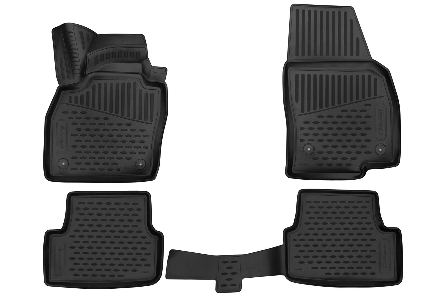 Element Passgenaue Premium Antirutsch Gummi Fußmatten - SEAT Ibiza, schwarz von Element