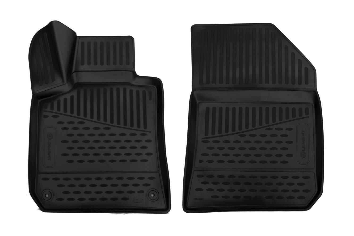 Element Passgenaue Fußmatten Gummimatten für Peugeot 308 2014-> Vorne mats 2 TLG von Element