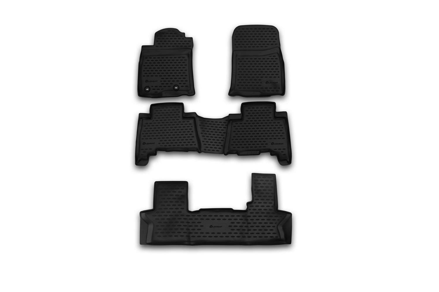 Element Passgenaue Premium Antirutsch Gummi Fußmatten - Toyota Land Cruiser Prado, schwarz von Element