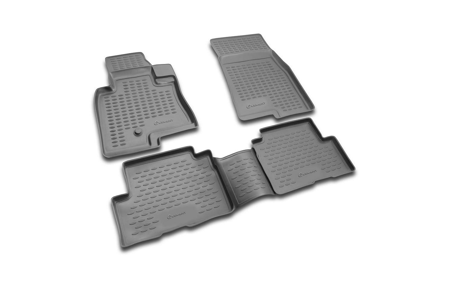 Element 3D Gummimatten Set passend für Mitsubishi Pajero | Mk3 Restyling III | 5 Türen | 2002-2006 | 100% passgenaue Auto Fußmatten, robuste Universal Fußmatte Auto, Gummimatten Auto von Element