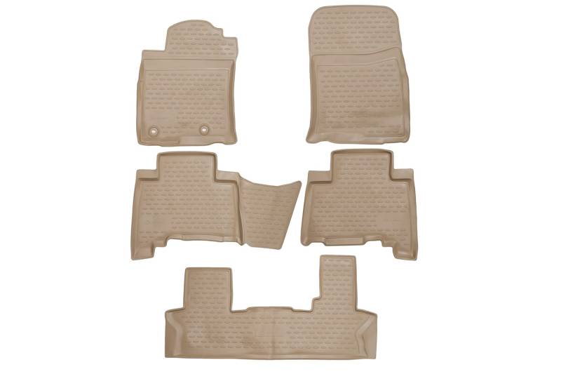 Element Gummimatten für Toyota Land Cruiser Prado 150 2013-> 7 Seats 5 TLG Beige von Element