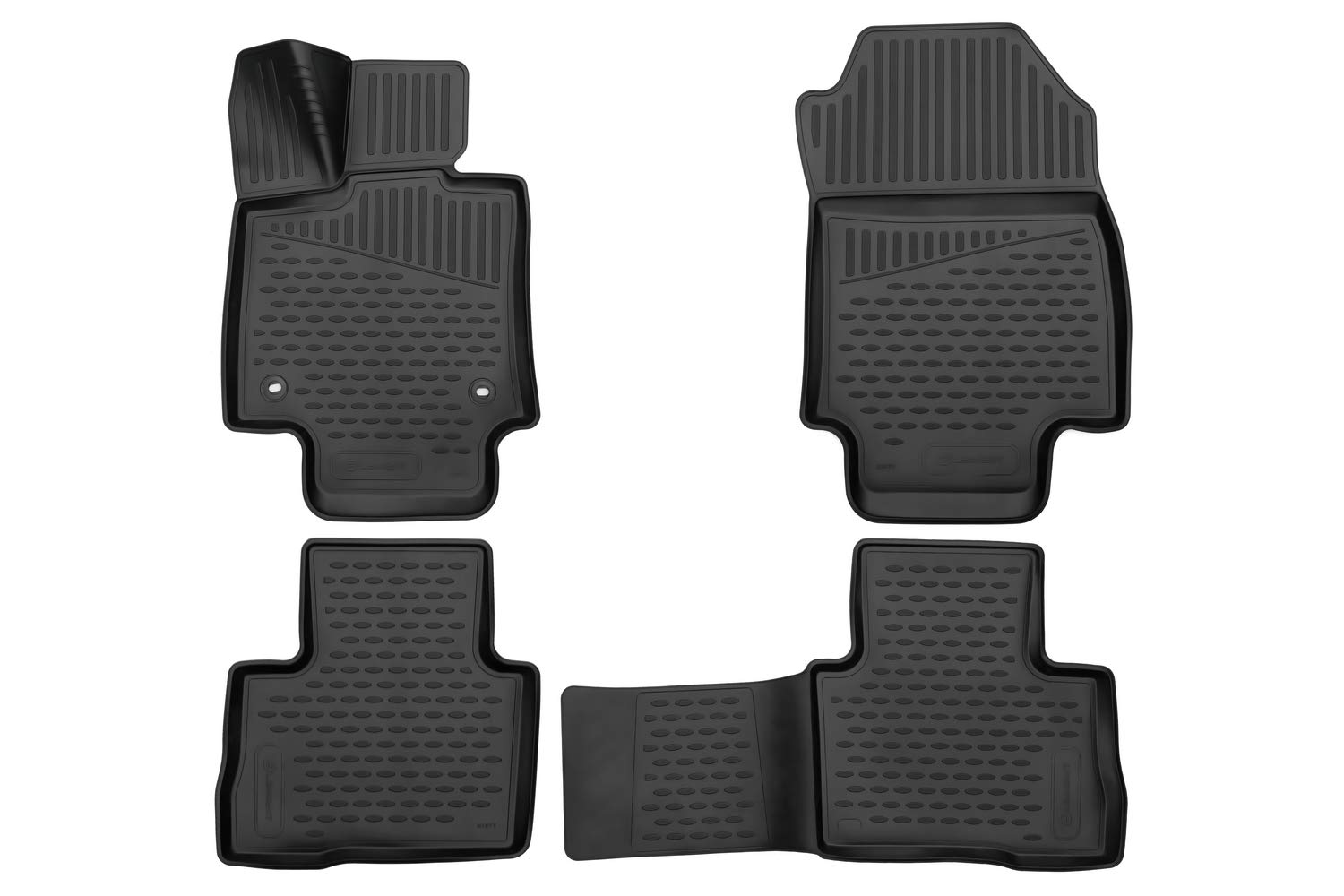 Element Passgenaue Premium 3D Gummimatten Fussmatten Designed für Toyota RAV4, Mk5 (XA50), 2018-2024, 4 TLG, Schwarz von Element