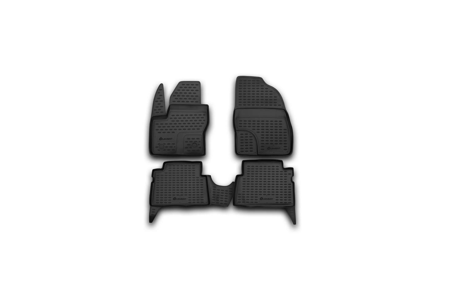 Element Passgenaue Premium 3D Gummimatten Fussmatten passend für Ford C-MAX (RN), Mk2 II, 2010-2019, 4 TLG, Schwarz von Element