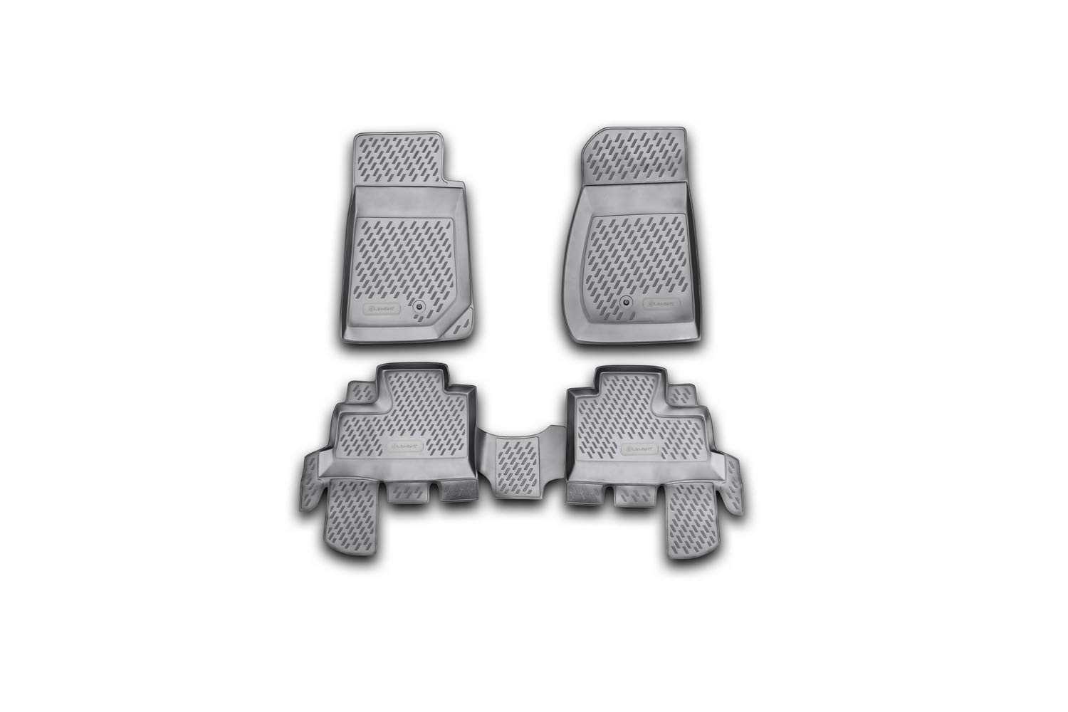 Element 3D Gummimatten Set passend für Jeep Wrangler | Mk3 III (JK) | 2007-2018 | 4-Türen | 100% passgenaue Auto Fußmatten, robuste Universal Fußmatte Auto, Gummimatten Auto, Auto Fussmatten Gummi von Element