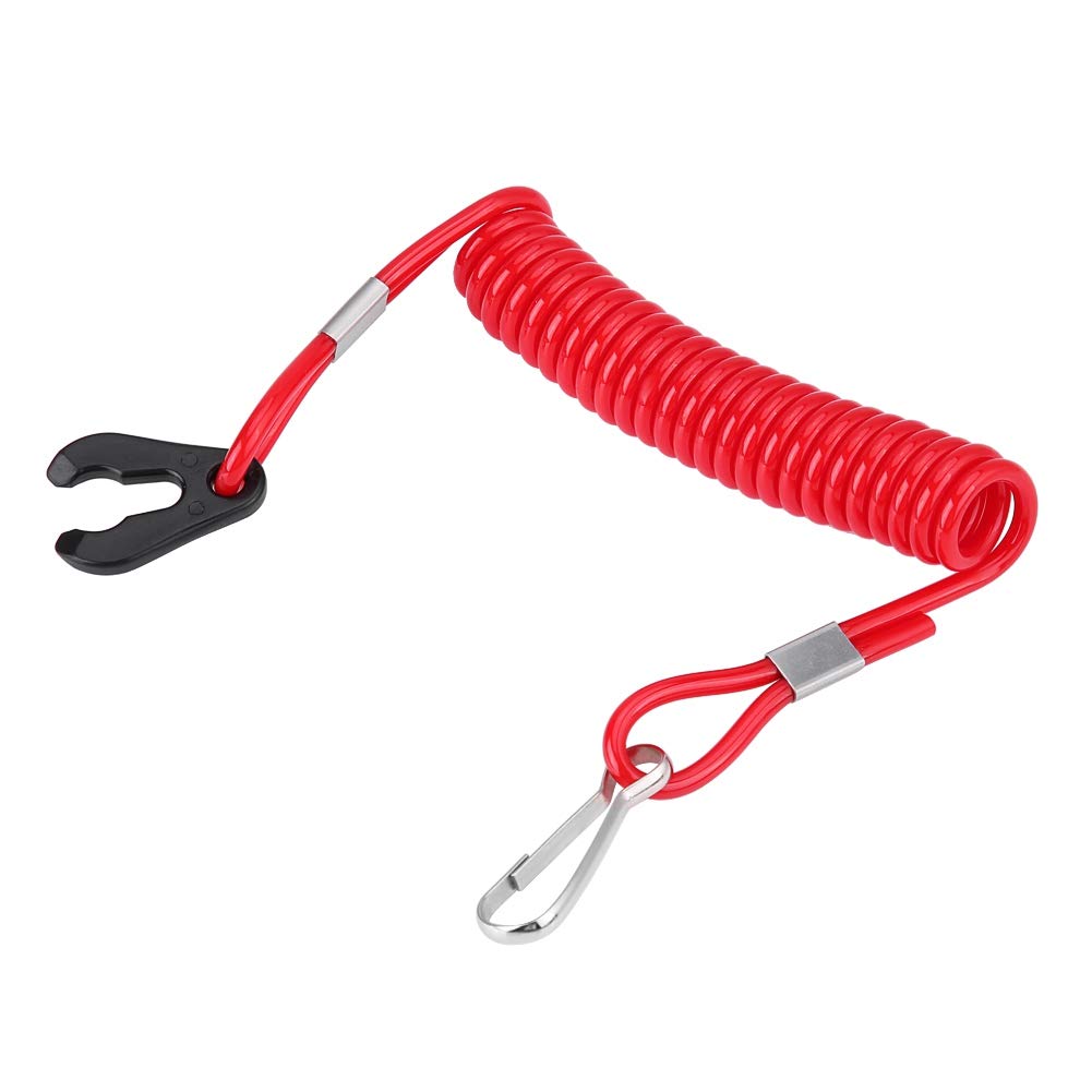 Außenborder Lanyard Bootmotor Motor Kill Stop Schalter Outboard Engine Zündung Notfall -Stoppschalter Key Lanyard Seilclip für alle Serien von EBTOOLS