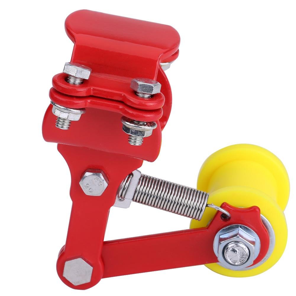 Motorrad Automatische Kettenspanner Bolt On Roller Motorrad Modified Zubehör Universal Tool(Swarchz) (rot) von EBTOOLS