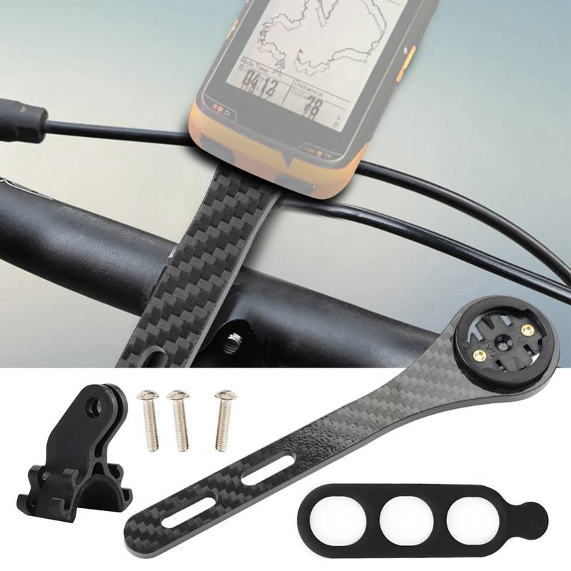 ElgnAura Fahrradcomputerhalterung, integrierter Lenkervorbau, Carbonfaser-Fahrrad-Fronthalterung für Serie (Gilt für Garmin) von ElgnAura