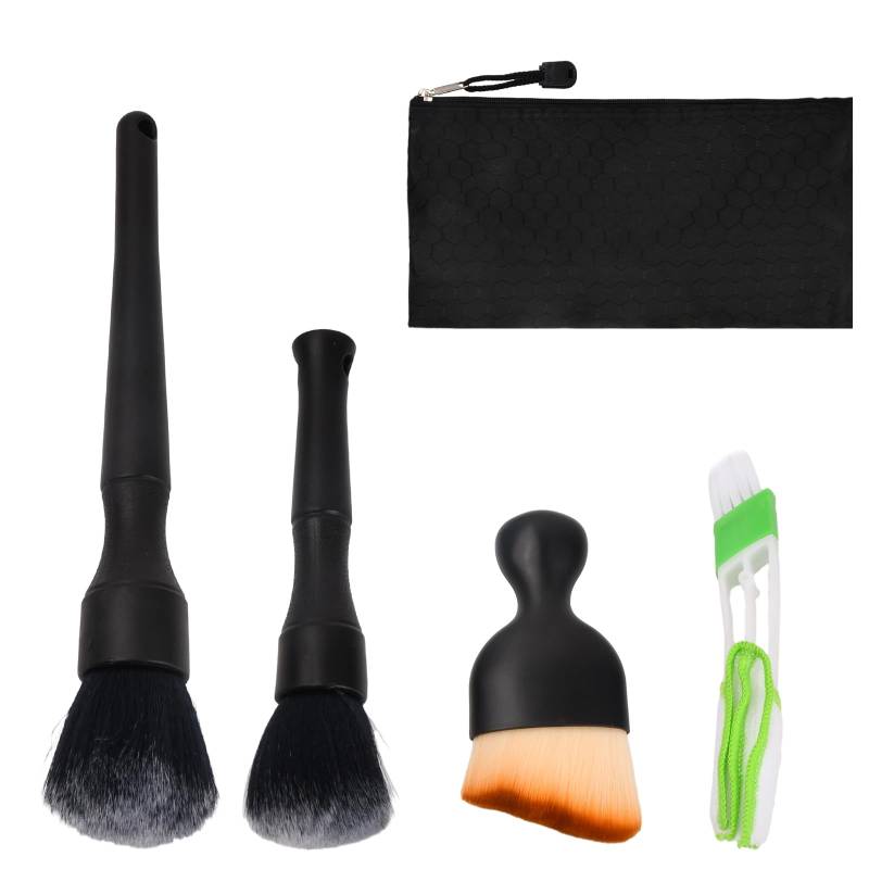 Elitecran 4 Stück Car Duster Brush, Auto Reinigung Bürsten Pinsel Set, Auto Detailingbürste, Weiche Auto Premium Detailing Innenraum-Pinsel, Ultraweiche Auto Reinigungspinsel für Auto Innenraum von Elitecran