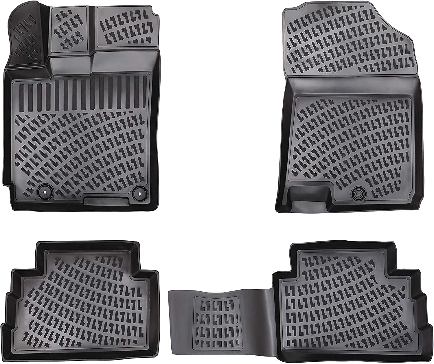 ELMASLINE 3D Gummimatten Set für DACIA DOKKER 2012-2021 | Extra hoher 5cm Rand Fußmatten - Zubehör von Elmasline