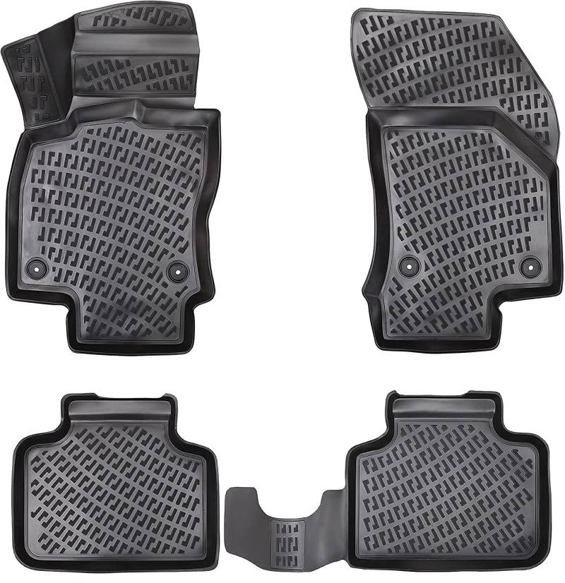 ELMASLINE 3D Gummimatten Set für SEAT Ibiza 3 2002-2009 | Fußmatten mit extra hohem Rand | Zubehör von Elmasline