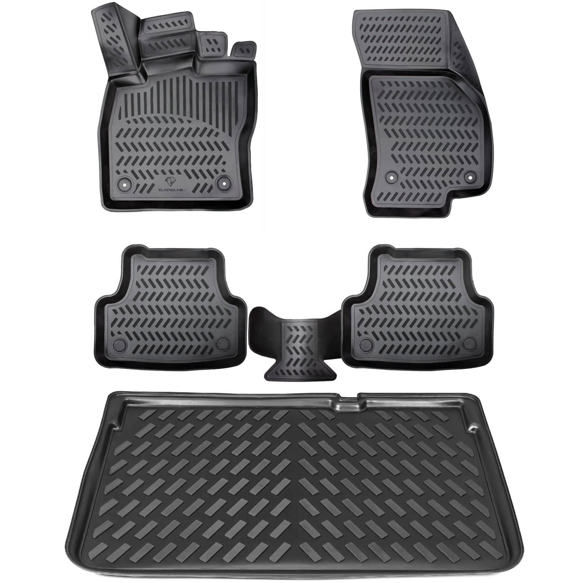 ELMASLINE 3D Gummimatten & Kofferraumwanne Set für Toyota RAV4 2013-2018 von Elmasline