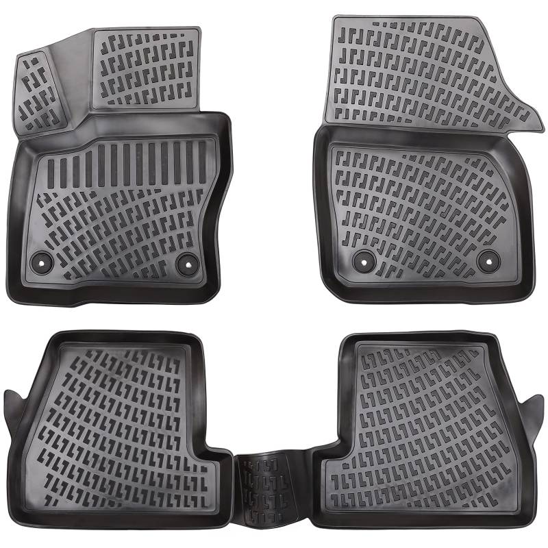 Design 3D Gummimatten Set für Ford Mondeo (IV) 2007-2015 | Extra hoher 5cm Rand von Elmasline