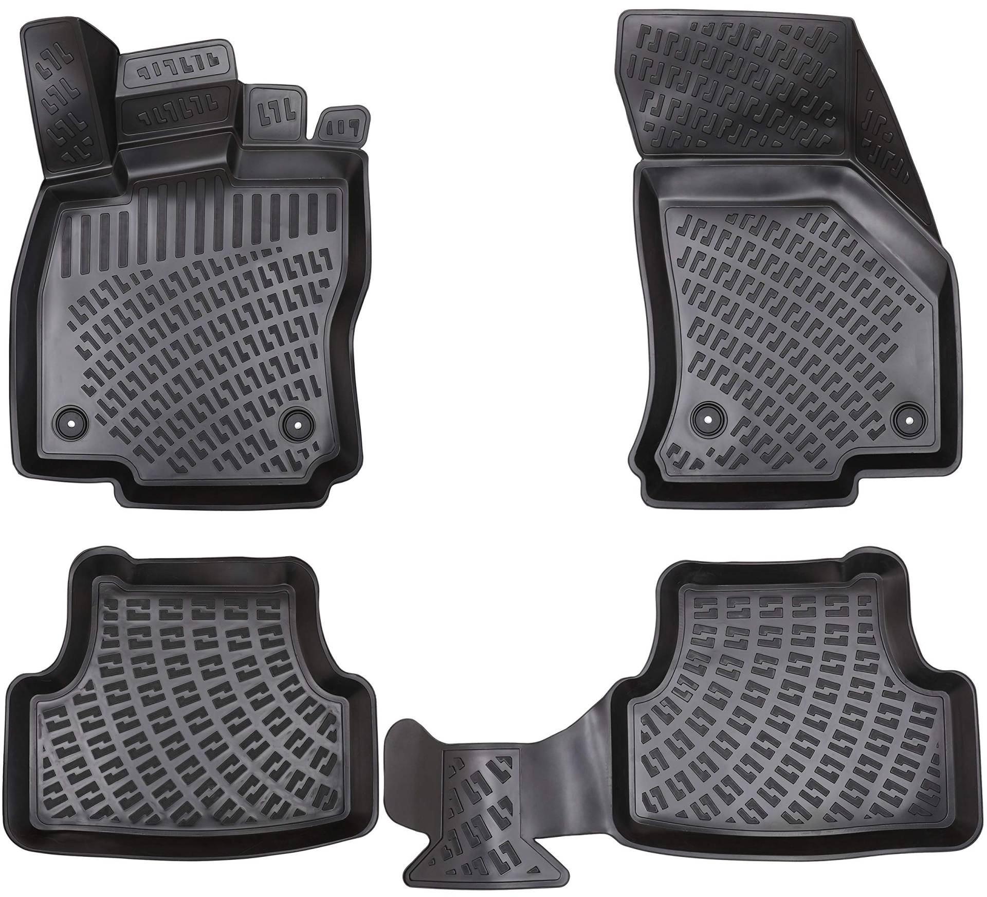 Elmasline 3D Gummimatten Set für Skoda Octavia 2 II | 2004-2012 | Extra hoher 5cm Rand von Elmasline