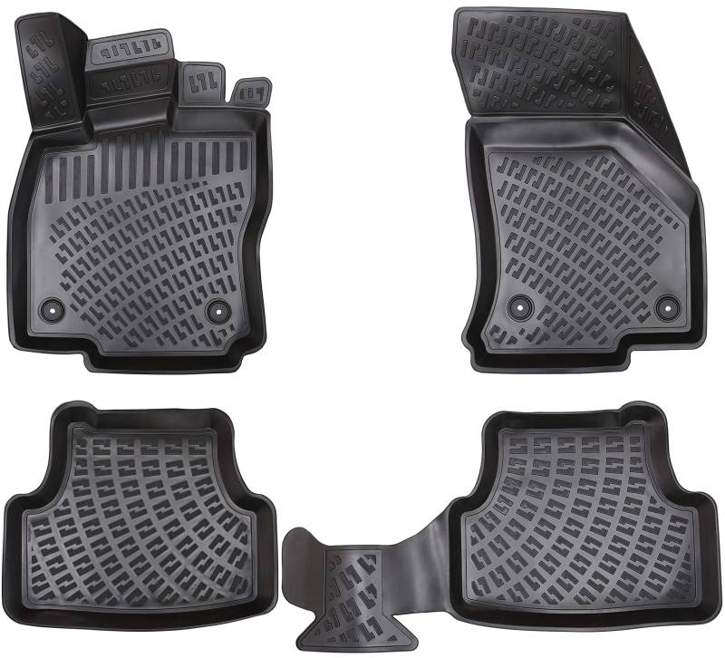 Elmasline Design 3D Gummimatten Set für Skoda Octavia II Baujahr 2004-2012| Extra hoher 5cm Rand von Elmasline