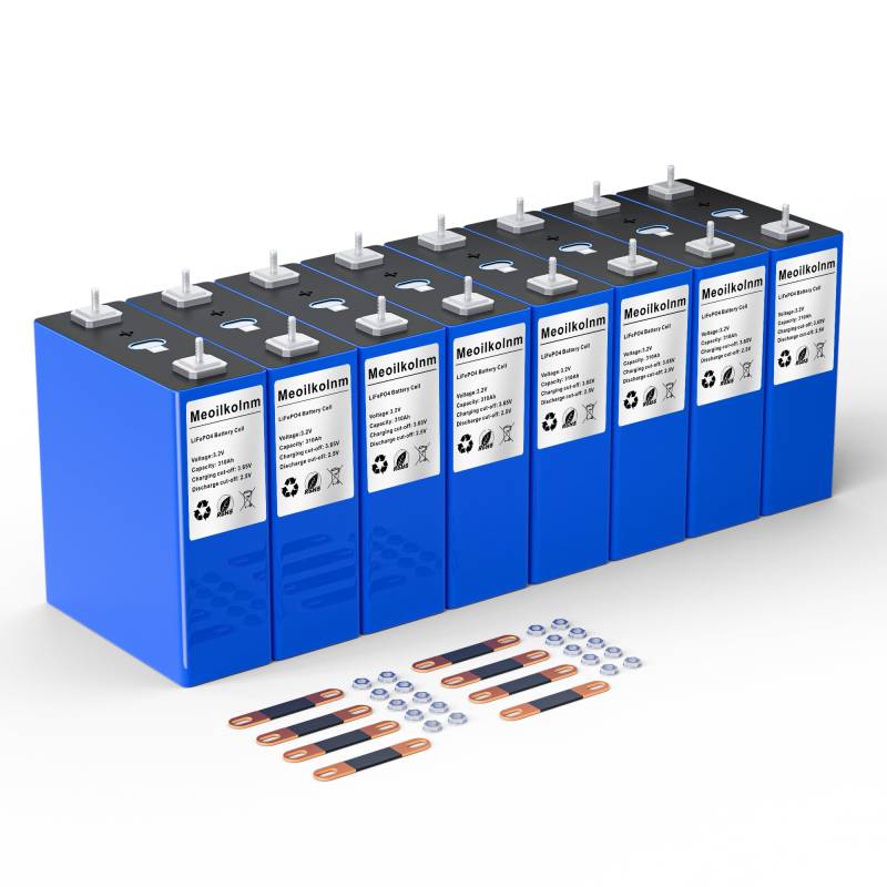 Grade A 3.2v 310Ah LiFePO4 Batteriezellen, wiederaufladbare Lithium-Eisen-Phosphat-Batterie DIY 12V 24V 48V LiFePO4 Batteriesatz, Anzug für Wohnmobil, UPS, Solarsystem, (8) von Eloatnalyto