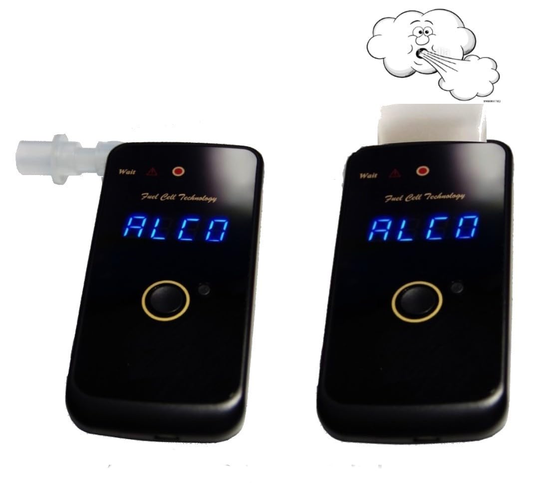 Elotec Medizinprodukte Alkoholtester Promilletester Bis 4‰ Akku aufladbar 99% Polizeigenau ±0,05‰ Alkomat Fuel Cell Sensor Neueste Technik Aufladbarer Akku Netzkabel 230 V von Elotec Medizinprodukte