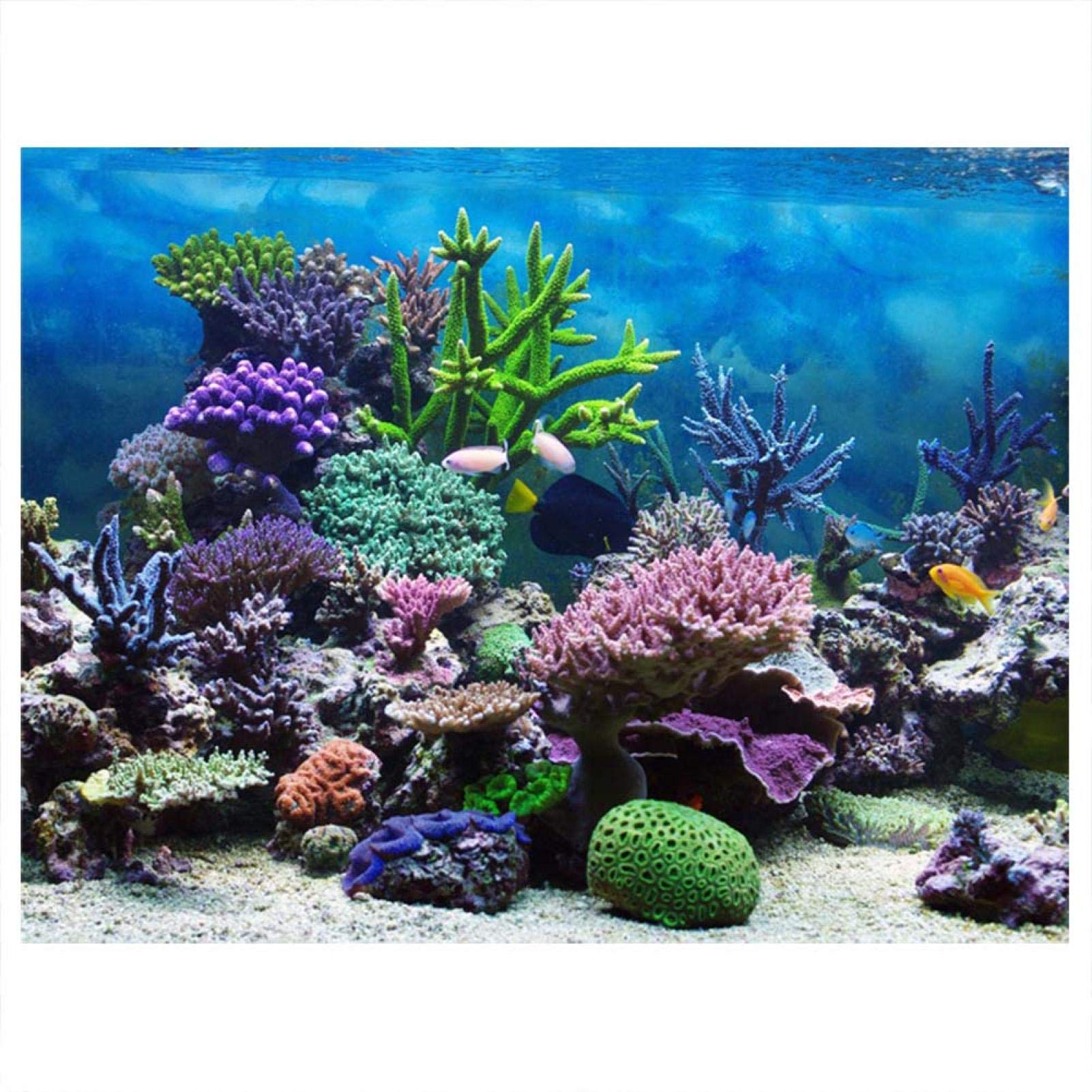 Aquarium-Hintergrund, Selbstklebendes PVC-Aquarium-Poster, Unterwasserkoralle, Aquarium-Hintergrund, Dekorationspapier(61 * 30cm) von Elprico