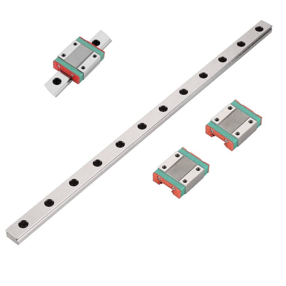 Mini Linearschienenführung, 300 mm hochgenaues Lineargleitgitter mit 2PCS MGN12H-Wagenblock für DIY-3D-Drucker und CNC-Maschine von Elprico