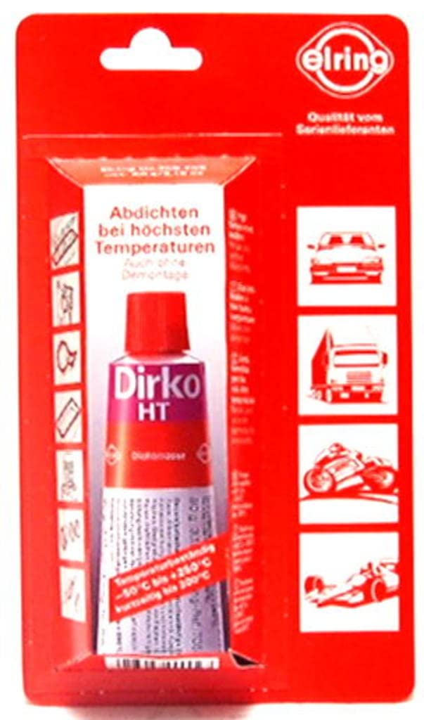 Elring 705.705 Dirko HT Dichtmasse, 70ml Volumen, Rot von Elring