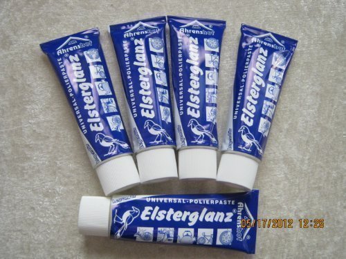 5x 40 ml Elsterglanz UNIVERSAL (200 ml) Polierpaste mit Orangenöl Auto Motorrad Felgen von Elsterglanz