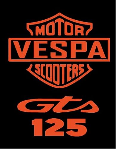 Embleme Vespa Piaggio Emblem Kaskade 3D-Aufkleber-Gel GT GTS GTV LX LXV S 946 Scooter Logo VE-750 von Embleme