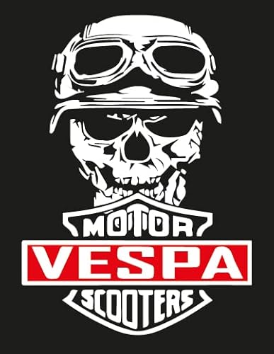 Embleme Vespa Piaggio Kaskade 3D-Aufkleber Gel GT GTS GTV LX LXV S Logo VE-040 aus Legiertem Stahl, Schwarz, Chrom, Universal, Roller von Embleme